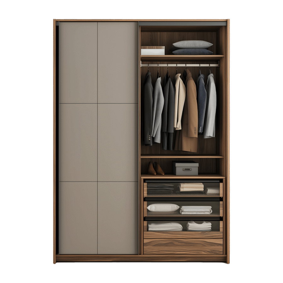 Tall Wooden Bedroom Armoires - Image 2