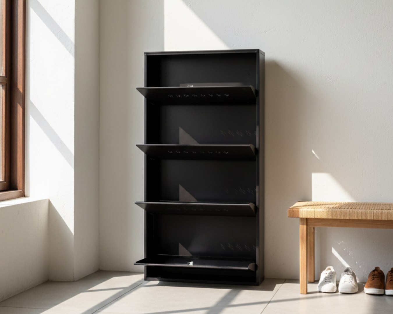 Urban Dom 4 Shelf - Full Brown Colour - Image 2